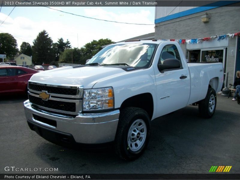Summit White / Dark Titanium 2013 Chevrolet Silverado 3500HD WT Regular Cab 4x4
