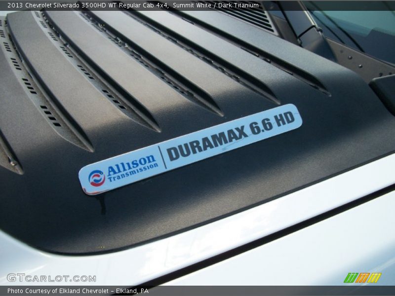 Summit White / Dark Titanium 2013 Chevrolet Silverado 3500HD WT Regular Cab 4x4