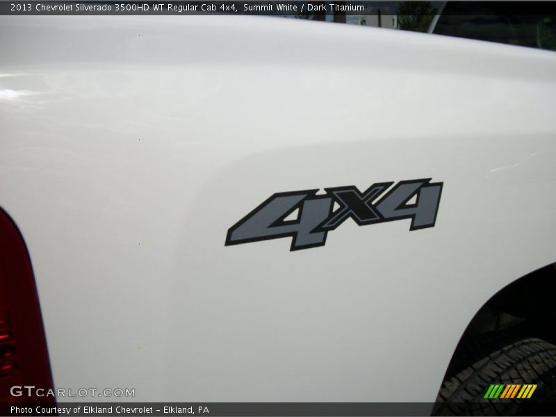 Summit White / Dark Titanium 2013 Chevrolet Silverado 3500HD WT Regular Cab 4x4