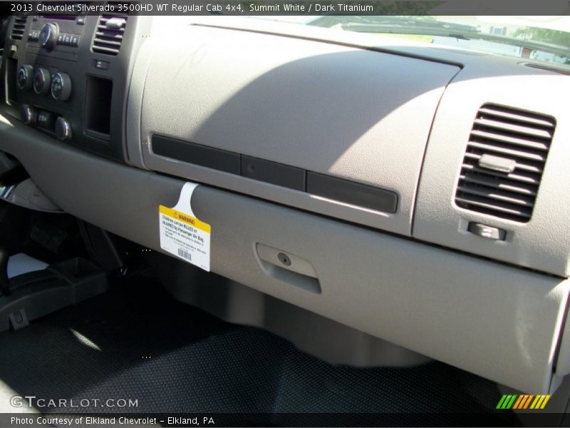 Summit White / Dark Titanium 2013 Chevrolet Silverado 3500HD WT Regular Cab 4x4