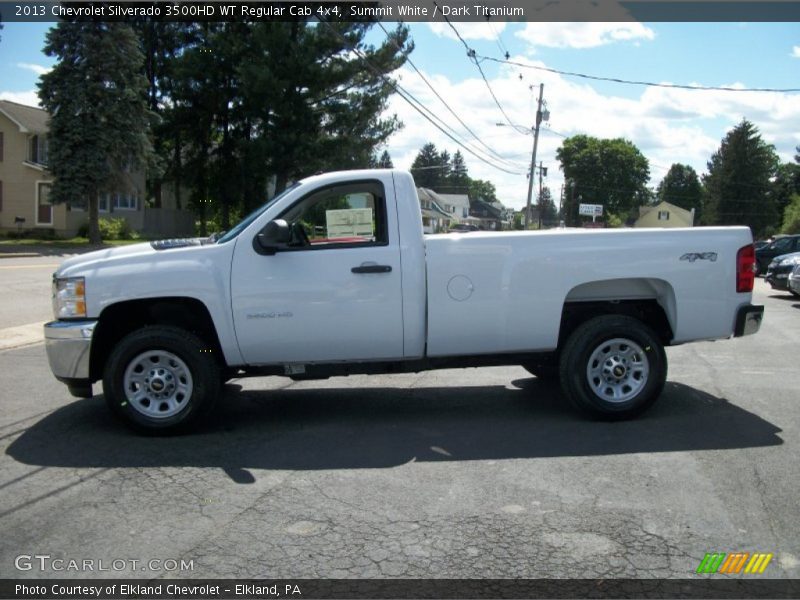 Summit White / Dark Titanium 2013 Chevrolet Silverado 3500HD WT Regular Cab 4x4
