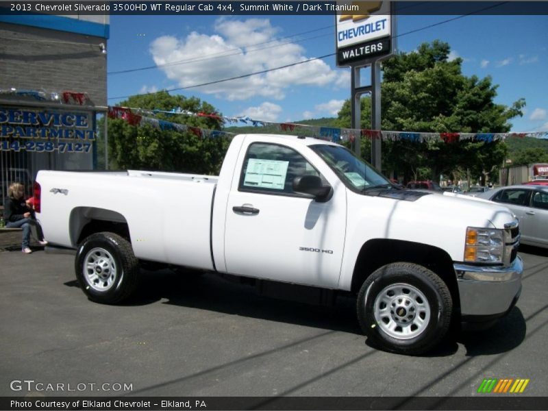 Summit White / Dark Titanium 2013 Chevrolet Silverado 3500HD WT Regular Cab 4x4