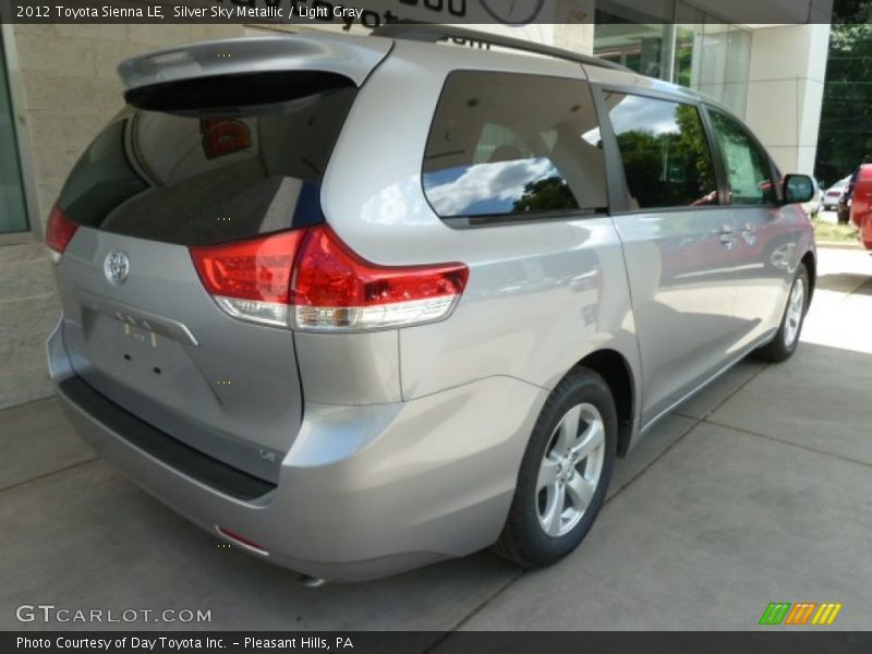 Silver Sky Metallic / Light Gray 2012 Toyota Sienna LE
