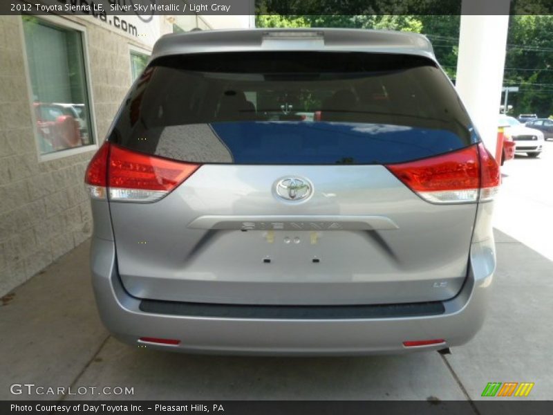 Silver Sky Metallic / Light Gray 2012 Toyota Sienna LE