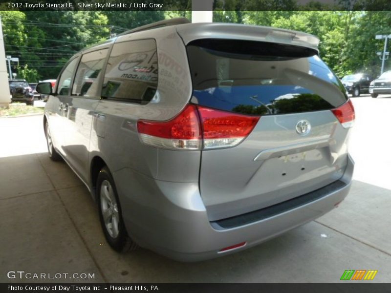 Silver Sky Metallic / Light Gray 2012 Toyota Sienna LE