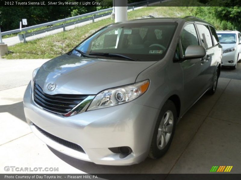 Silver Sky Metallic / Light Gray 2012 Toyota Sienna LE