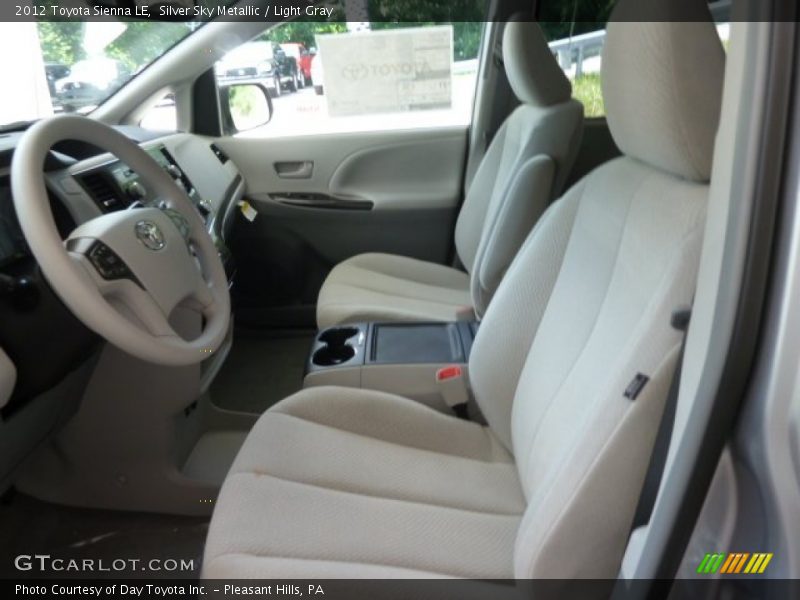 Silver Sky Metallic / Light Gray 2012 Toyota Sienna LE