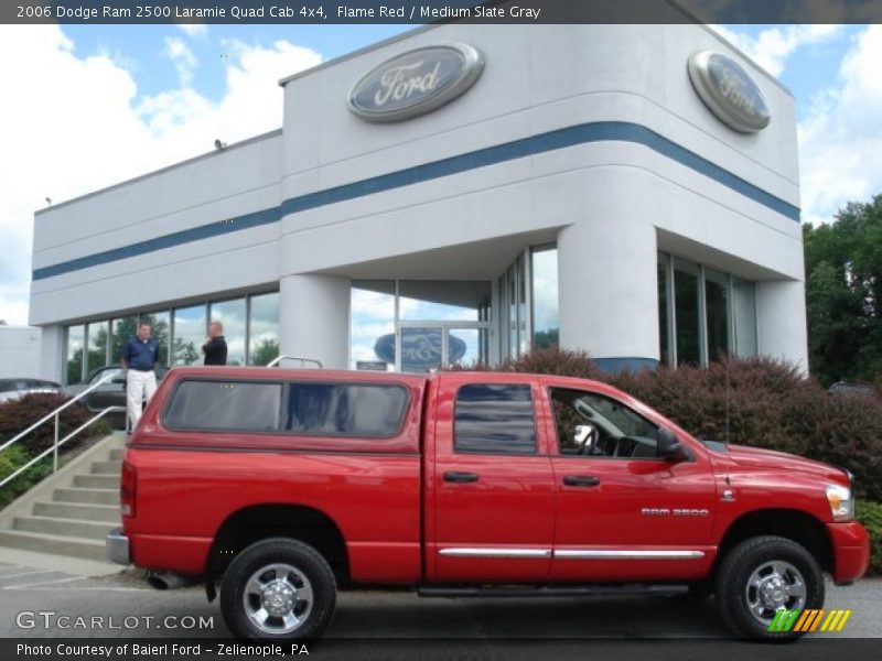 Flame Red / Medium Slate Gray 2006 Dodge Ram 2500 Laramie Quad Cab 4x4