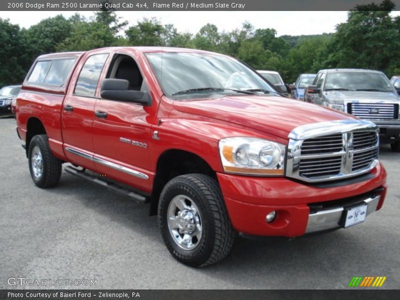 Flame Red / Medium Slate Gray 2006 Dodge Ram 2500 Laramie Quad Cab 4x4