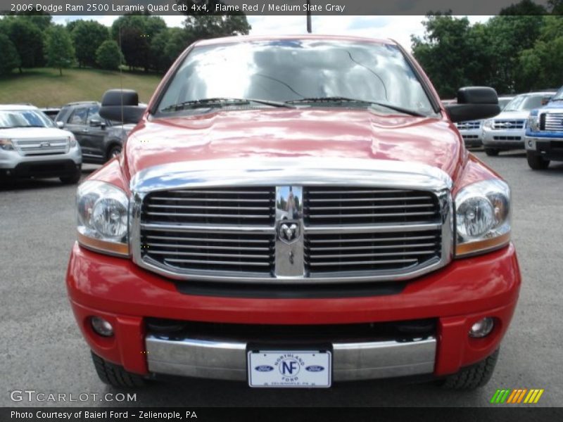 Flame Red / Medium Slate Gray 2006 Dodge Ram 2500 Laramie Quad Cab 4x4