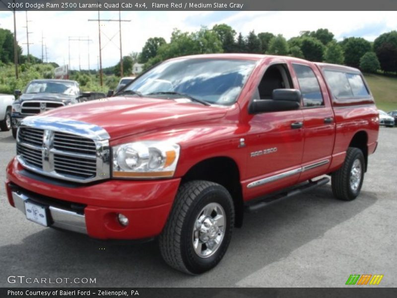 Flame Red / Medium Slate Gray 2006 Dodge Ram 2500 Laramie Quad Cab 4x4