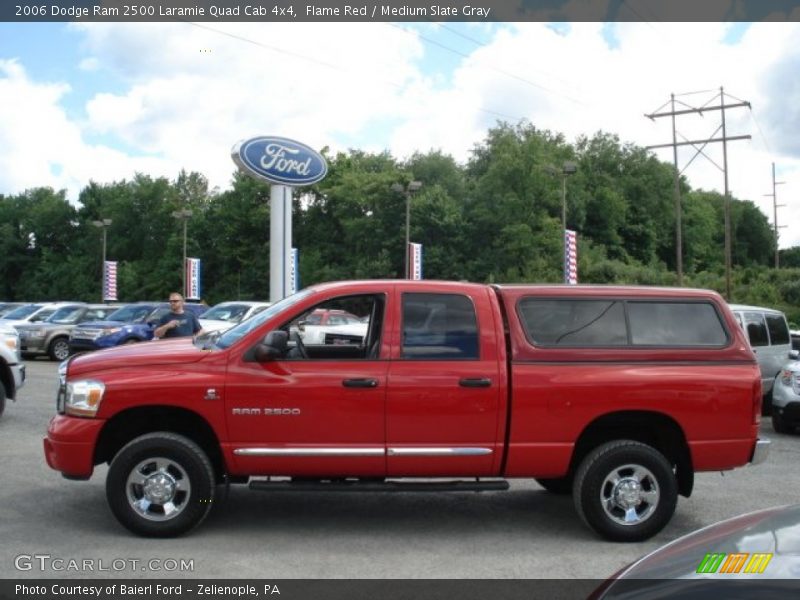 Flame Red / Medium Slate Gray 2006 Dodge Ram 2500 Laramie Quad Cab 4x4