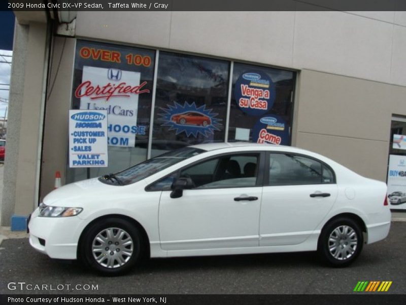 Taffeta White / Gray 2009 Honda Civic DX-VP Sedan