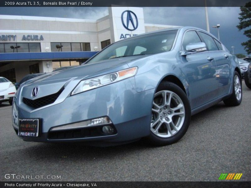 Borealis Blue Pearl / Ebony 2009 Acura TL 3.5