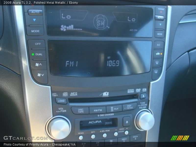 Polished Metal Metallic / Ebony 2008 Acura TL 3.2