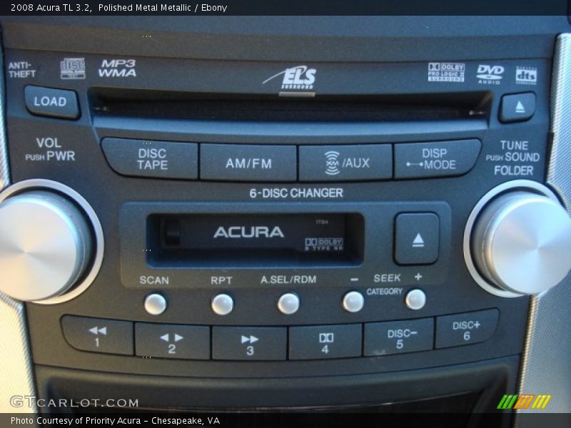 Polished Metal Metallic / Ebony 2008 Acura TL 3.2
