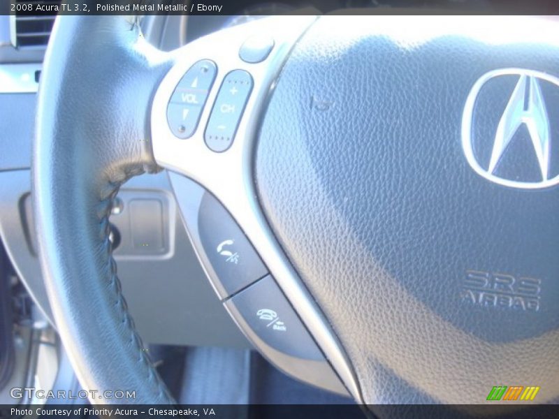 Polished Metal Metallic / Ebony 2008 Acura TL 3.2