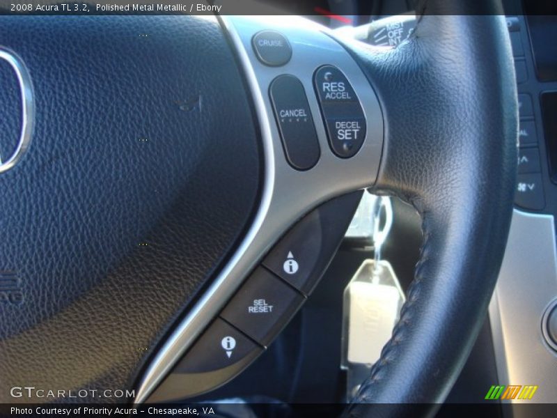 Polished Metal Metallic / Ebony 2008 Acura TL 3.2