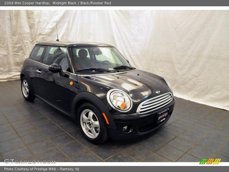 Midnight Black / Black/Rooster Red 2009 Mini Cooper Hardtop