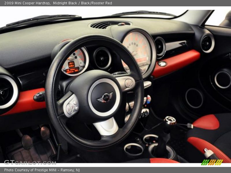 Midnight Black / Black/Rooster Red 2009 Mini Cooper Hardtop