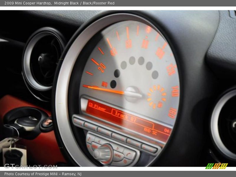 Midnight Black / Black/Rooster Red 2009 Mini Cooper Hardtop