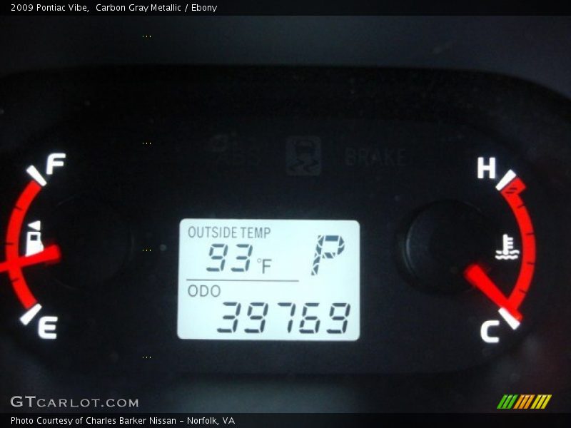 Carbon Gray Metallic / Ebony 2009 Pontiac Vibe
