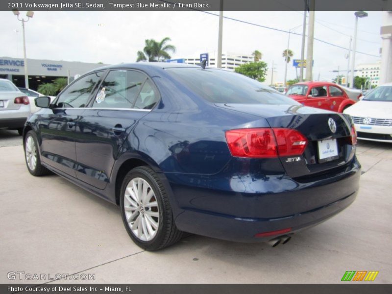 Tempest Blue Metallic / Titan Black 2011 Volkswagen Jetta SEL Sedan