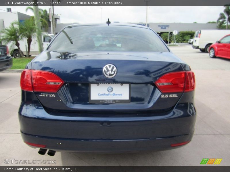Tempest Blue Metallic / Titan Black 2011 Volkswagen Jetta SEL Sedan