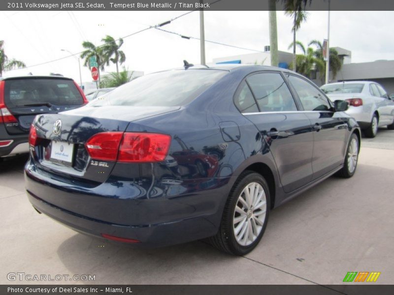 Tempest Blue Metallic / Titan Black 2011 Volkswagen Jetta SEL Sedan