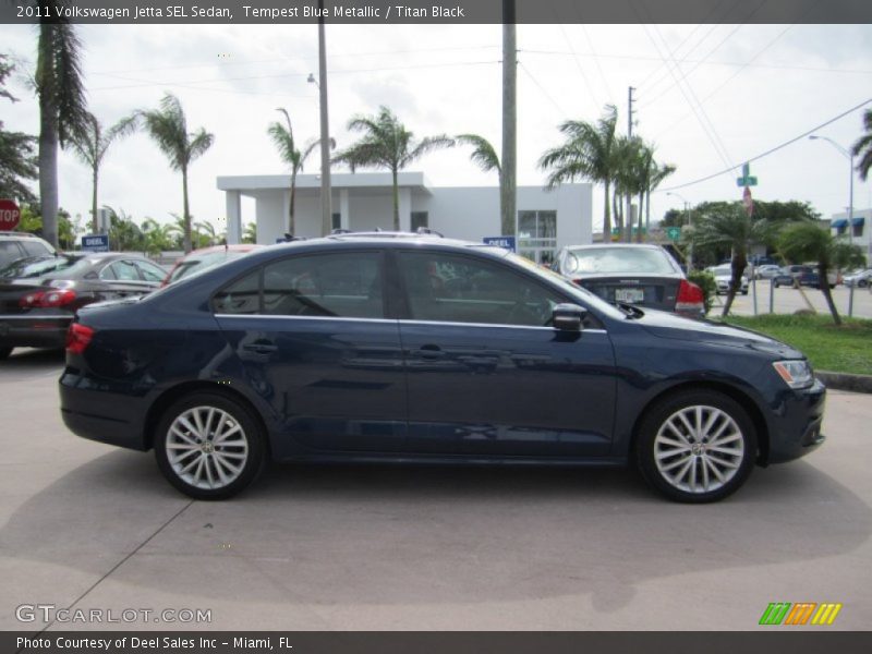 Tempest Blue Metallic / Titan Black 2011 Volkswagen Jetta SEL Sedan