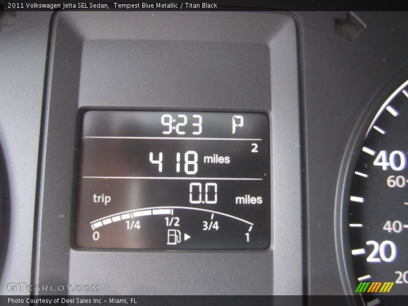 Tempest Blue Metallic / Titan Black 2011 Volkswagen Jetta SEL Sedan