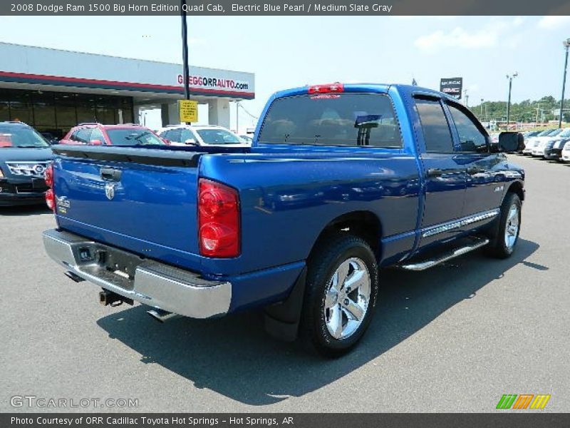 Electric Blue Pearl / Medium Slate Gray 2008 Dodge Ram 1500 Big Horn Edition Quad Cab