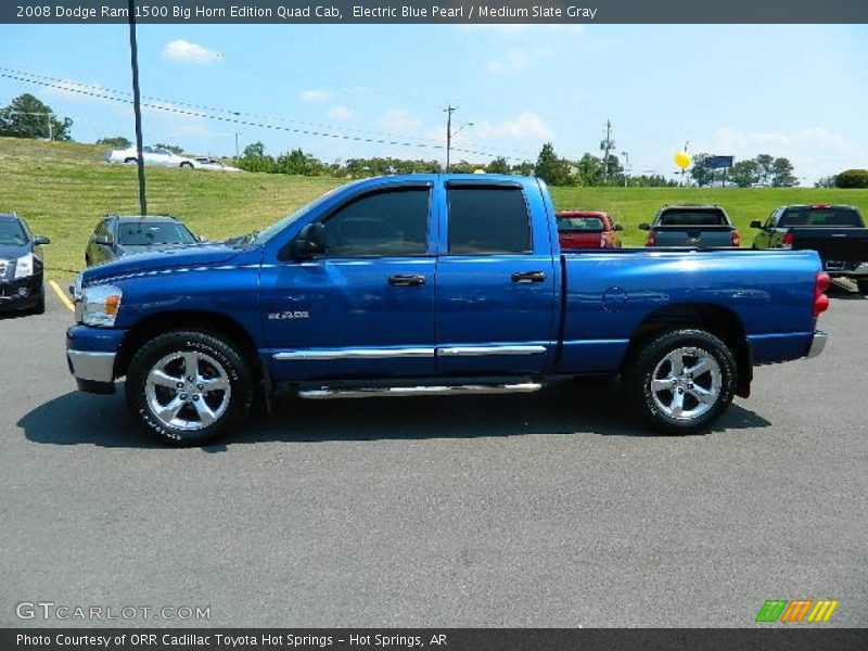 Electric Blue Pearl / Medium Slate Gray 2008 Dodge Ram 1500 Big Horn Edition Quad Cab