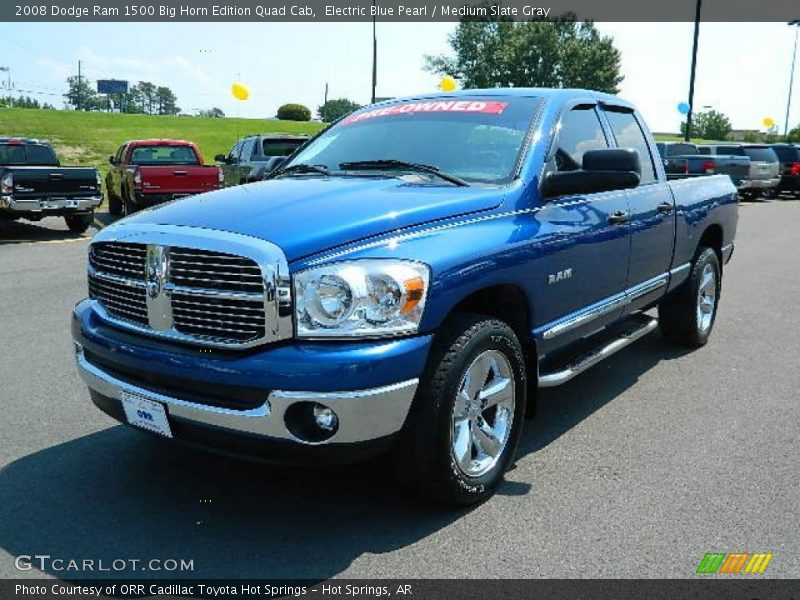 Electric Blue Pearl / Medium Slate Gray 2008 Dodge Ram 1500 Big Horn Edition Quad Cab