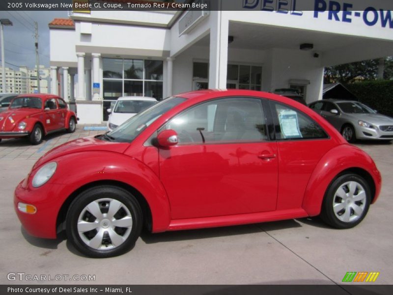 Tornado Red / Cream Beige 2005 Volkswagen New Beetle GL Coupe