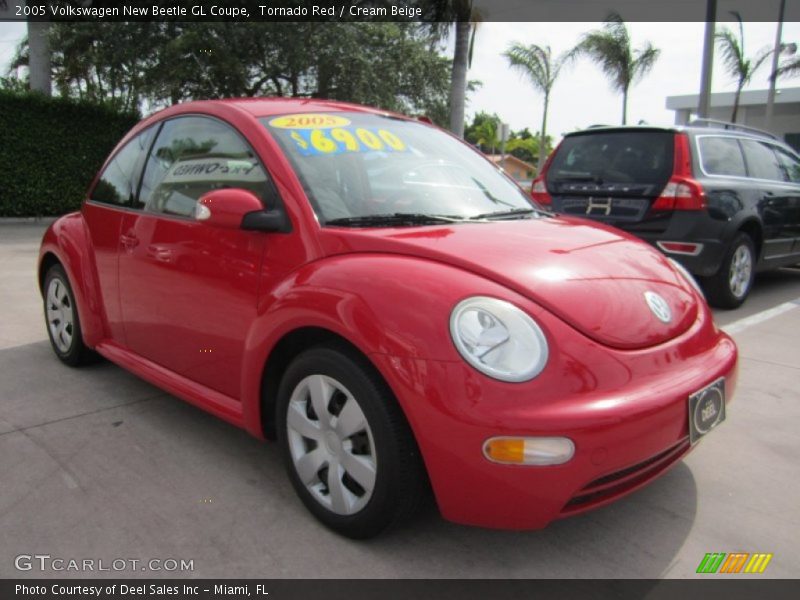 Tornado Red / Cream Beige 2005 Volkswagen New Beetle GL Coupe