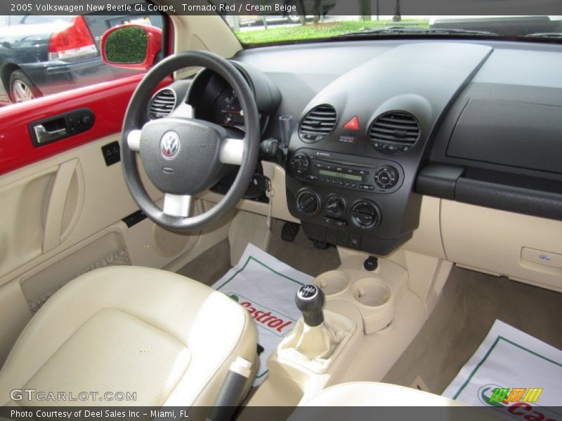 Tornado Red / Cream Beige 2005 Volkswagen New Beetle GL Coupe