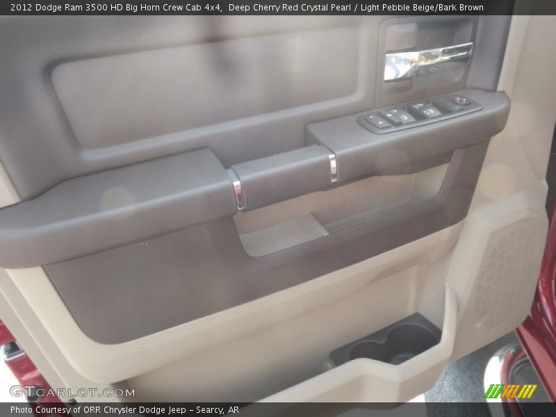 Deep Cherry Red Crystal Pearl / Light Pebble Beige/Bark Brown 2012 Dodge Ram 3500 HD Big Horn Crew Cab 4x4