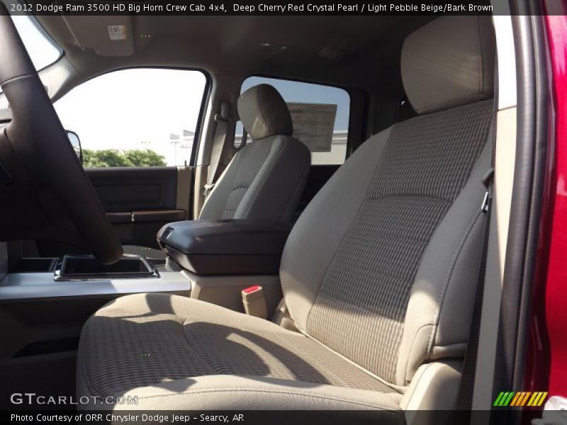 Deep Cherry Red Crystal Pearl / Light Pebble Beige/Bark Brown 2012 Dodge Ram 3500 HD Big Horn Crew Cab 4x4