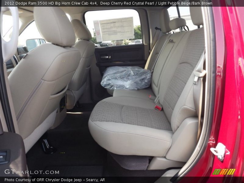 Deep Cherry Red Crystal Pearl / Light Pebble Beige/Bark Brown 2012 Dodge Ram 3500 HD Big Horn Crew Cab 4x4