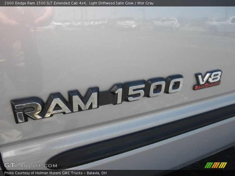 Light Driftwood Satin Glow / Mist Gray 2000 Dodge Ram 1500 SLT Extended Cab 4x4