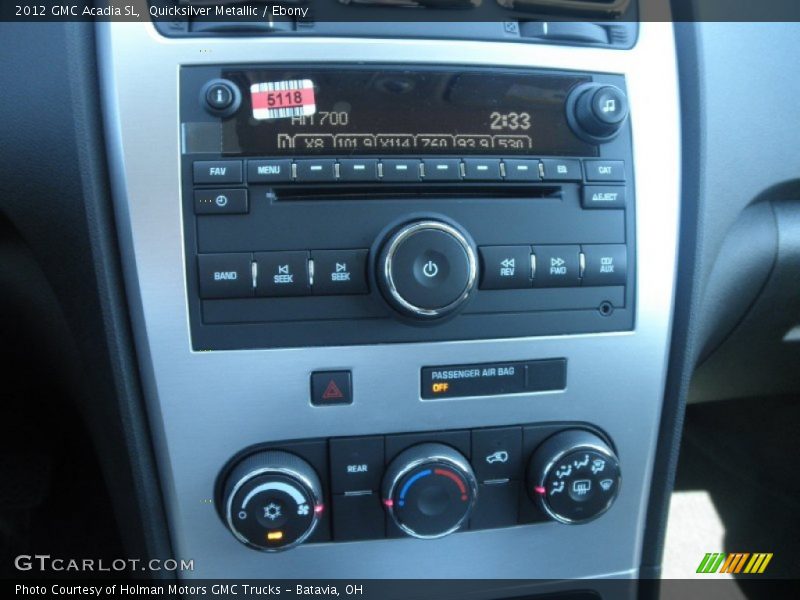 Quicksilver Metallic / Ebony 2012 GMC Acadia SL