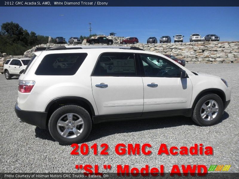 White Diamond Tricoat / Ebony 2012 GMC Acadia SL AWD