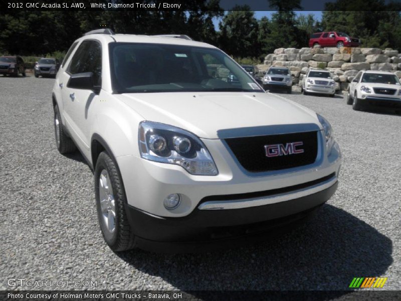 White Diamond Tricoat / Ebony 2012 GMC Acadia SL AWD