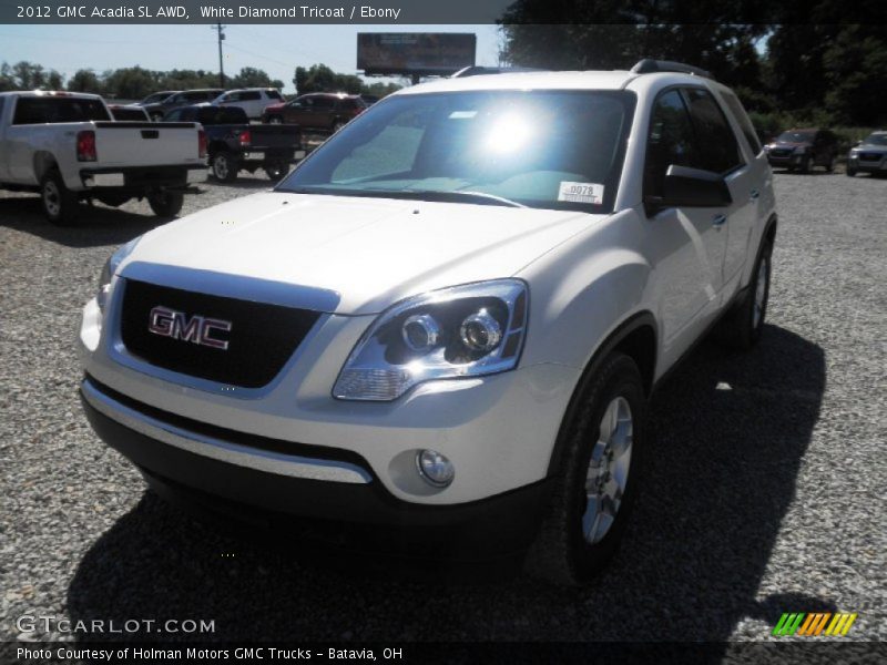 White Diamond Tricoat / Ebony 2012 GMC Acadia SL AWD