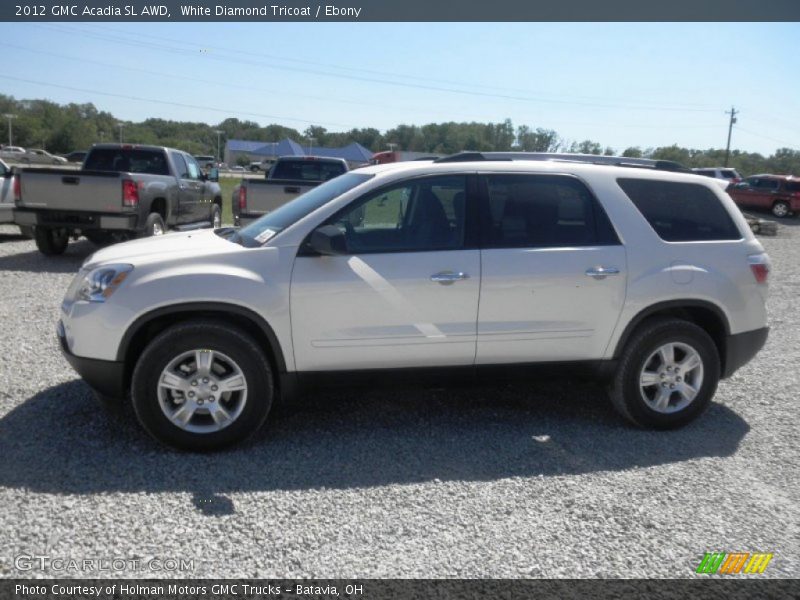 White Diamond Tricoat / Ebony 2012 GMC Acadia SL AWD