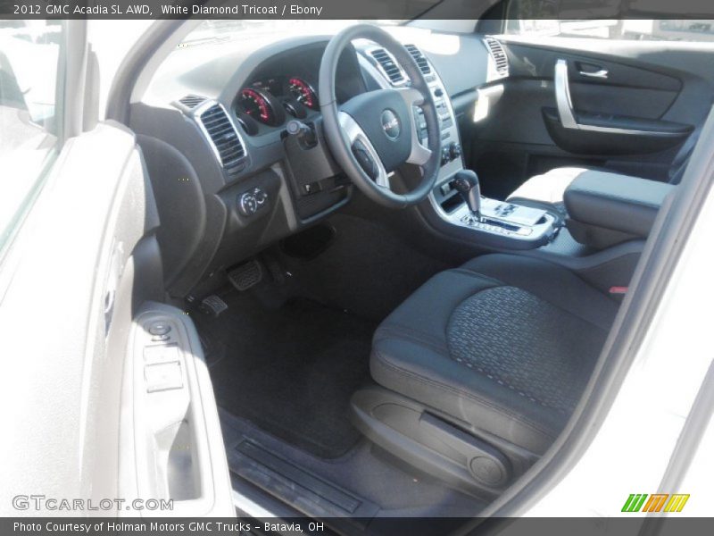 White Diamond Tricoat / Ebony 2012 GMC Acadia SL AWD