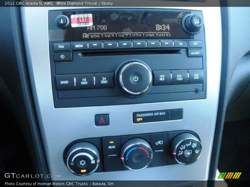 Controls of 2012 Acadia SL AWD