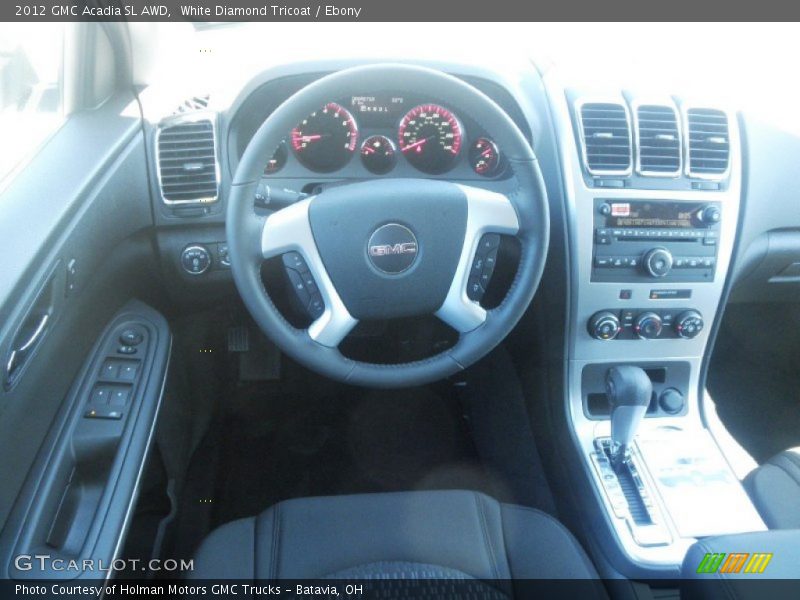 White Diamond Tricoat / Ebony 2012 GMC Acadia SL AWD