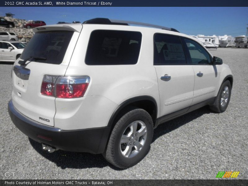 White Diamond Tricoat / Ebony 2012 GMC Acadia SL AWD
